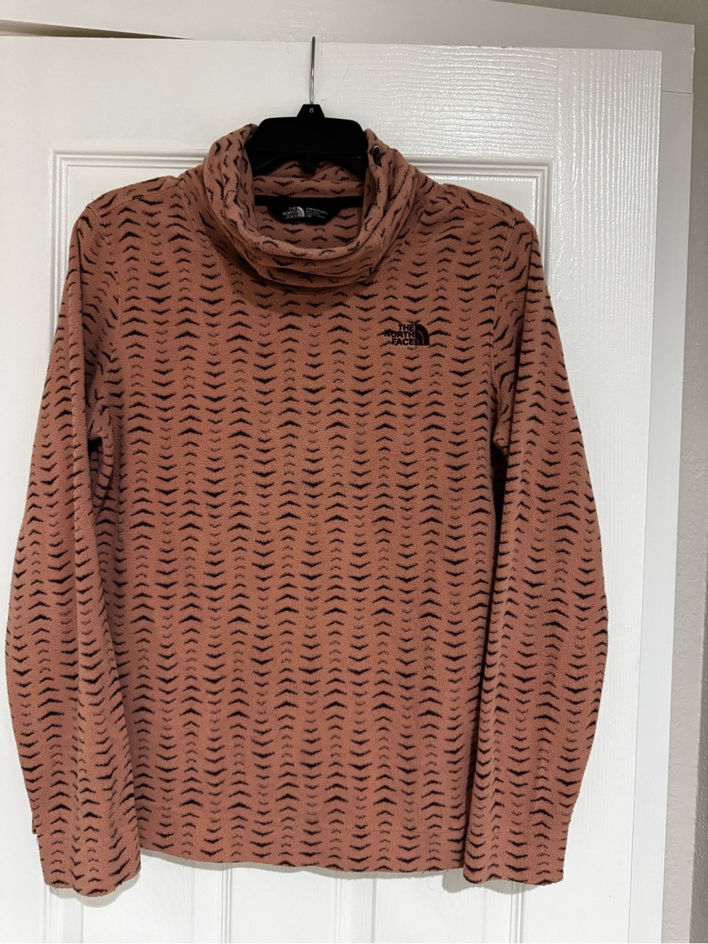 The North Face Women's Rust Patterned Turtleneck Fleece
